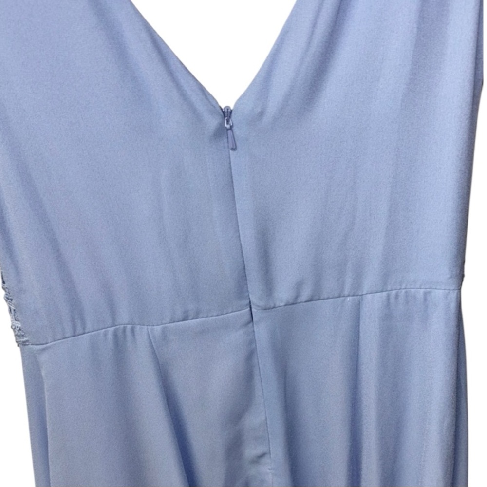 NWT ASOS Blue Ruched V-Neck Midi Dress for Prom - Picture 8 of 12